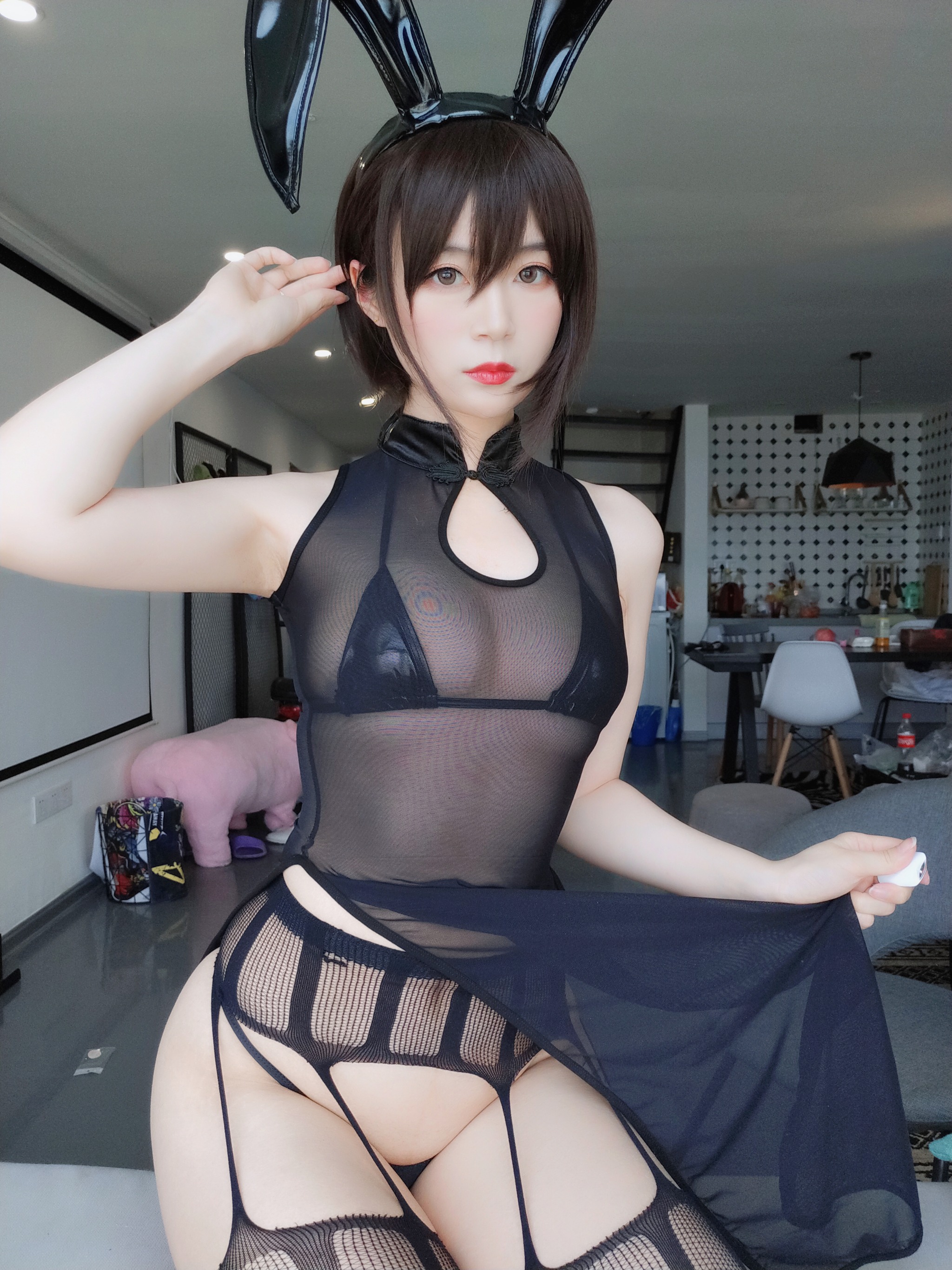 白银81 – NO.003 透明旗袍 [45P2V]-XikXak